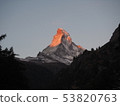 Matterhorn dyed in the morning glow 53820763