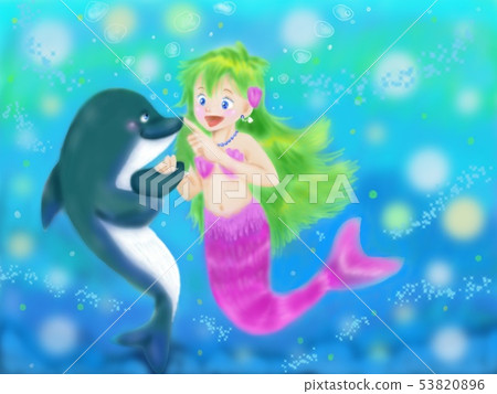 美人魚和海豚 美人魚和海豚 53820896