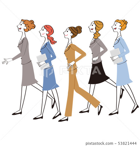 Female company employee side by side set Female company employee side by side set 53821444
