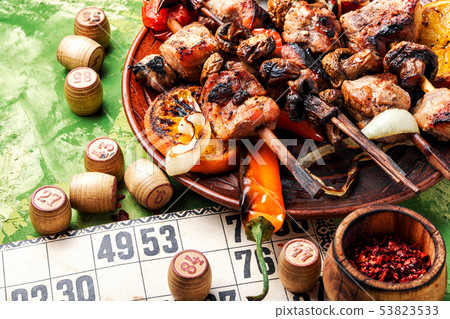BBQ meat and lotto game 53823533
