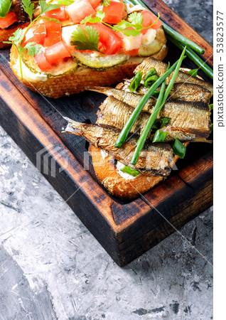 Traditional italian bruschetta Traditional italian bruschetta 53823577