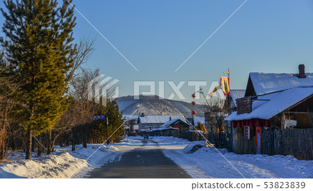 Street at winter in Harbin, China Street at winter in Harbin, China 53823839