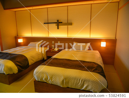 Wooden bedroom of a luxury hotel Wooden bedroom of a luxury hotel 53824591