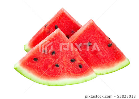 closeup of some pieces of refreshing watermelon on closeup of some pieces of refreshing watermelon on 53825018