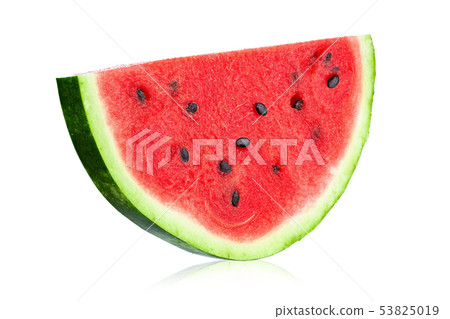 Sliced of watermelon isolated on white background. Sliced of watermelon isolated on white background. 53825019