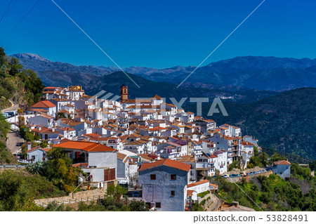 White Andalusian village, pueblo blanco Algatocin. Province of Malaga, Spain White Andalusian village, pueblo blanco Algatocin. Province of Malaga, Spain 53828491