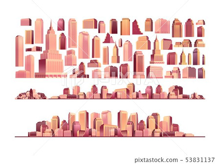 set of modern buildings set of modern buildings 53831137