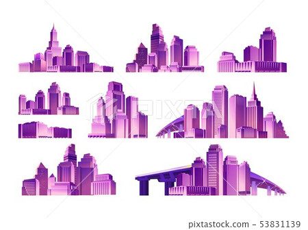 set of modern buildings set of modern buildings 53831139