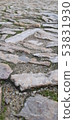 Street of Barcelona low view on old pavement  53831930