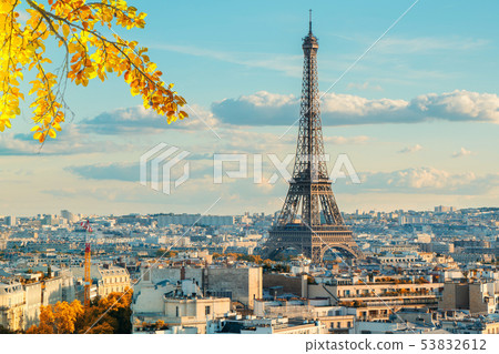 eiffel tour and Paris cityscape 53832612