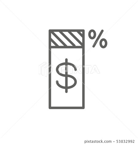 Tax concept with percentage paid, icon and income Tax concept with percentage paid, icon and income 53832992