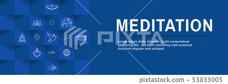 Meditation Icon Set and Web Header Banner Meditation Icon Set and Web Header Banner 53833005