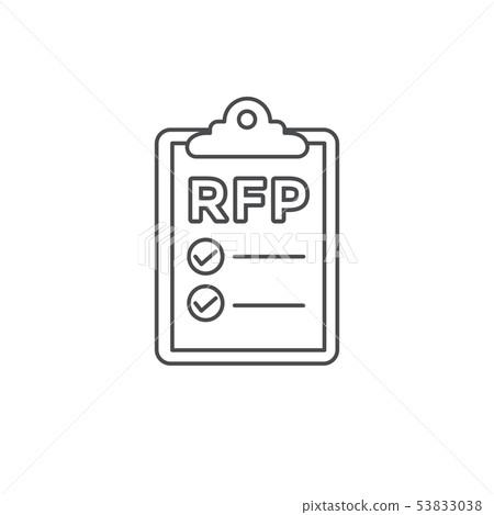 RFP Icon - request for proposal concept or idea-插圖素材[53833038 