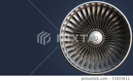 Blades of turbine, 3D rendering Blades of turbine, 3D rendering 53833611