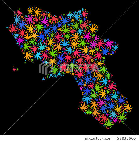Mosaic Campania Region Map of Colorful Cannabis Leaves Mosaic Campania Region Map of Colorful Cannabis Leaves 53833660