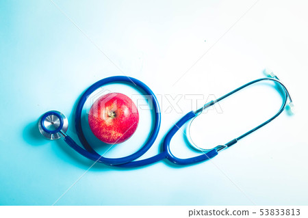 Healthcare concept on blue 53833813