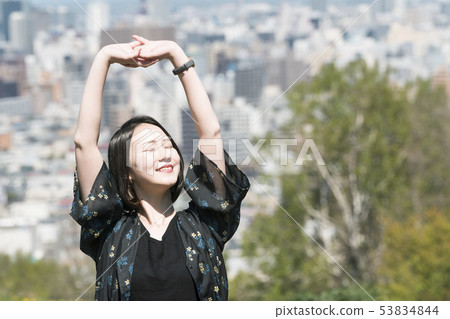Sky and women Sky and women 53834844