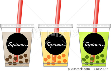 珍珠粉飲料插圖一套3 53835686