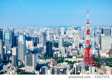 清除東京東京鐵塔，東京灣，東京2010.05 e 53837378