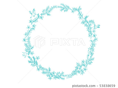 Flower and Bird Frame Ornament | Natural Taste Decorative Circles | Vector Data Flower and Bird Frame Ornament | Natural Taste Decorative Circles | Vector Data 53838659