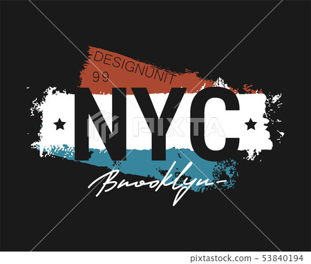 T-shirt - New York City, apparel abstract design 53840194