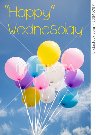 quote with colourful balloons  53840797