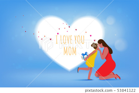 Happy family, Happy mother's day. Mom and her Happy family, Happy mother's day. Mom and her 53841122