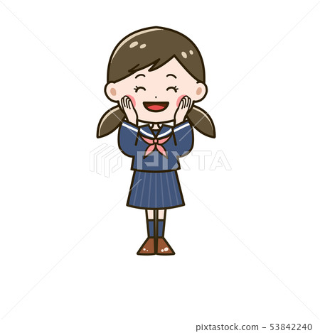 擺在例證的女孩 擺在例證的女孩 53842240