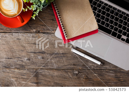 Top view with space for your text,office equipment 53842573