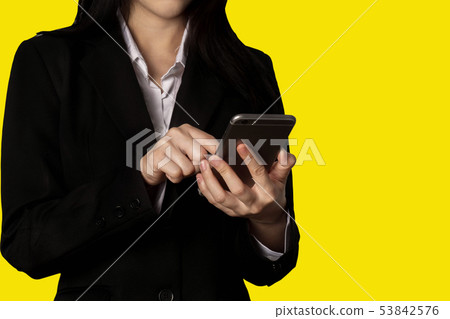 Businesswomen using Smartphone. 53842576