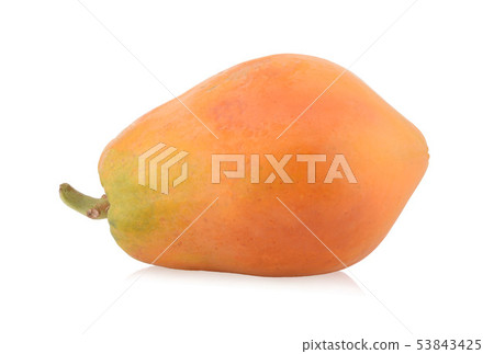 ripe papaya isolated on a white background 53843425