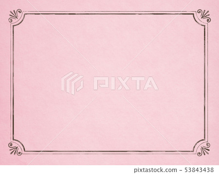 背景 - 紙 - 框架 - 復古 - 粉紅 53843438