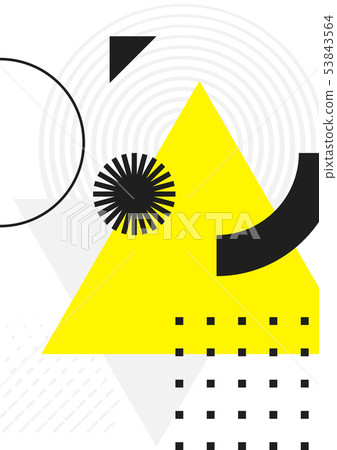 Poster with bright bold geometric elements 53843564