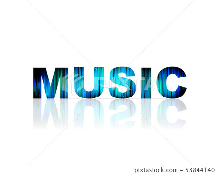 Music vector logo. Abstract color word art. Music vector logo. Abstract color word art. 53844140