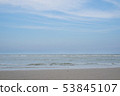 blue cloud sky and sand beach nature for summer 53845107