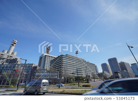 日本的東京都市風景我想從“國會面前”看到霞關的政府區域 53845173