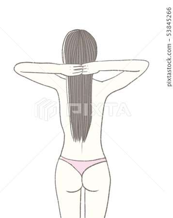 女性背部固體材料 53845266