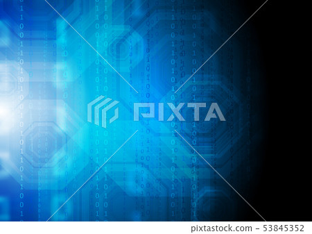 Dark blue technology background with binary code Dark blue technology background with binary code 53845352