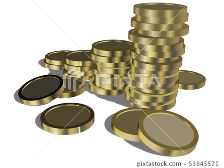 Vector illustration design CG ai symbol coin point pile up right shoulder UP Vector illustration design CG ai symbol coin point pile up right shoulder UP 53845571