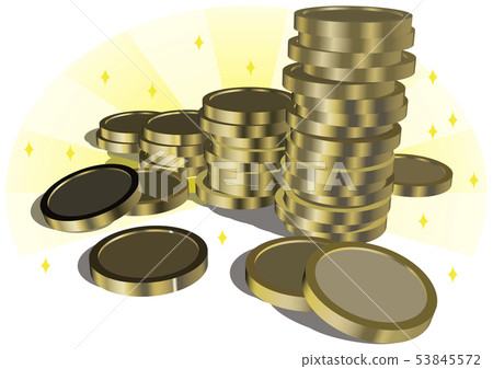 Vector illustration design CG ai symbol coin point pile up right shoulder UP Vector illustration design CG ai symbol coin point pile up right shoulder UP 53845572