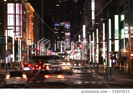 Tokyo cityscape in Japan "Nipponbashi" and other views (night view) 53845611