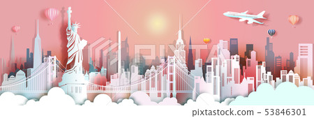 Travel New York City Liberty statue landmark in 53846301