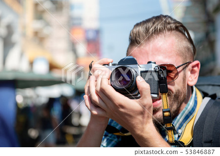 Tourist taking photo in southeast Asia Tourist taking photo in southeast Asia 53846887