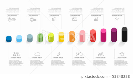 Infographic design template with place for your data. Vector illustration. 53848228