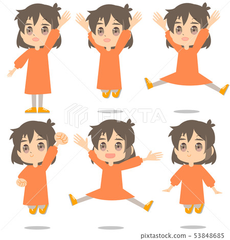 漂亮的女孩構成集合 53848685