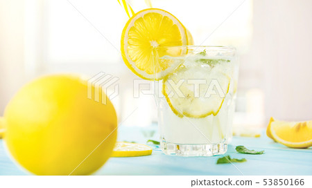 Cold sweet and sour lemonade drinks Cold sweet and sour lemonade drinks 53850166