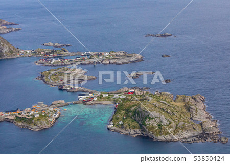 Reine fishing village on Lofoten islands, 53850424