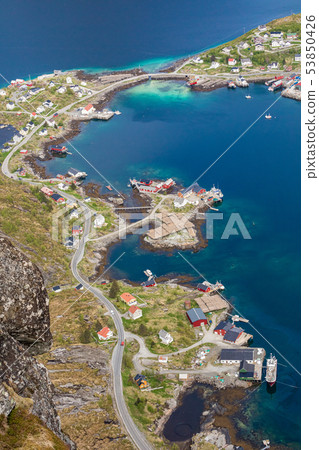 Reine fishing village on Lofoten islands, 53850426