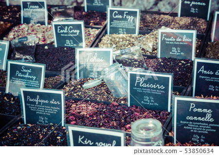 Various spices on farmer market in Monaco. Various spices on farmer market in Monaco. 53850634