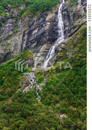 beautiful waterfalls in the woods 53850872
